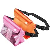 HEETA 2-Pack Waterproof Pouch with Waist Strap, Screen Touchable Dry Bag with Adjustable Belt for...