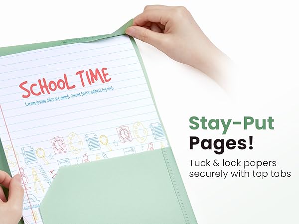 pocket folder for 3 ring binder with 14 colors