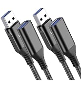 USB Extension Cable 6.6ft 2-Pack, sweguard USB 3.0 Extender Cable USB Type A Male to Female High ...