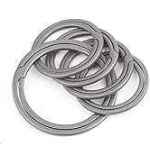 TISUR Titanium Key Rings for Keychains, Quick Release Side Pushing Key Organizer Kit, Wisely Grou...