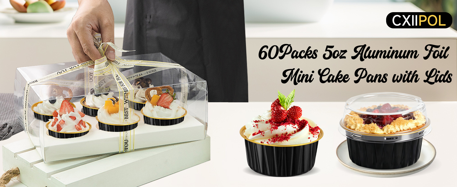 Round Mini Cake Pans with Lids