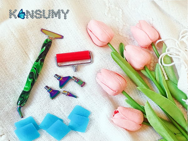 Green Pen , Colorful Metal Tips,red roller