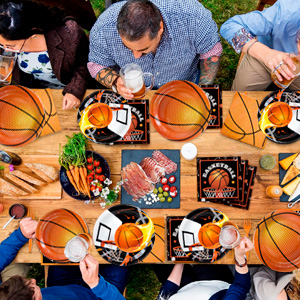 basketball theme birthday party tableware