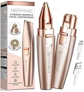 VG VOGCREST Eyebrow Facial Trimmer: 2 in1 Rechargeable Facial Hair Removal and Eyebrow Shaver - F...