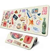 Brecoy Large Mouse Pad, Anime Black Gaming, Extended Kanagawa Mat Desk Pad, 3mm Thick Long Non-Sl...