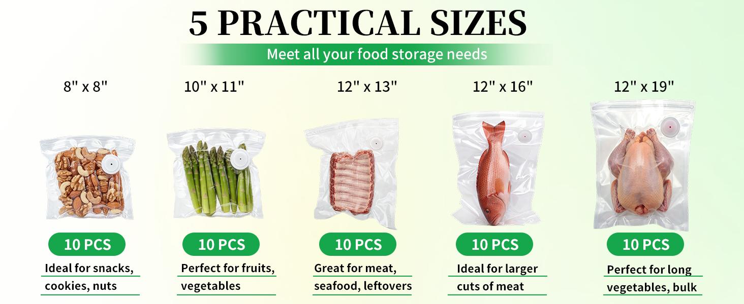 reusable vacuum seal bags for food