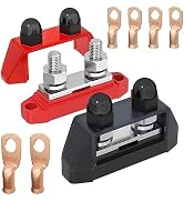 RVBOATPAT Marine Bus Bar 12V 250A Power Distribution Block 12 Volt DC Busbar 3/8" Dual Studs Batt...