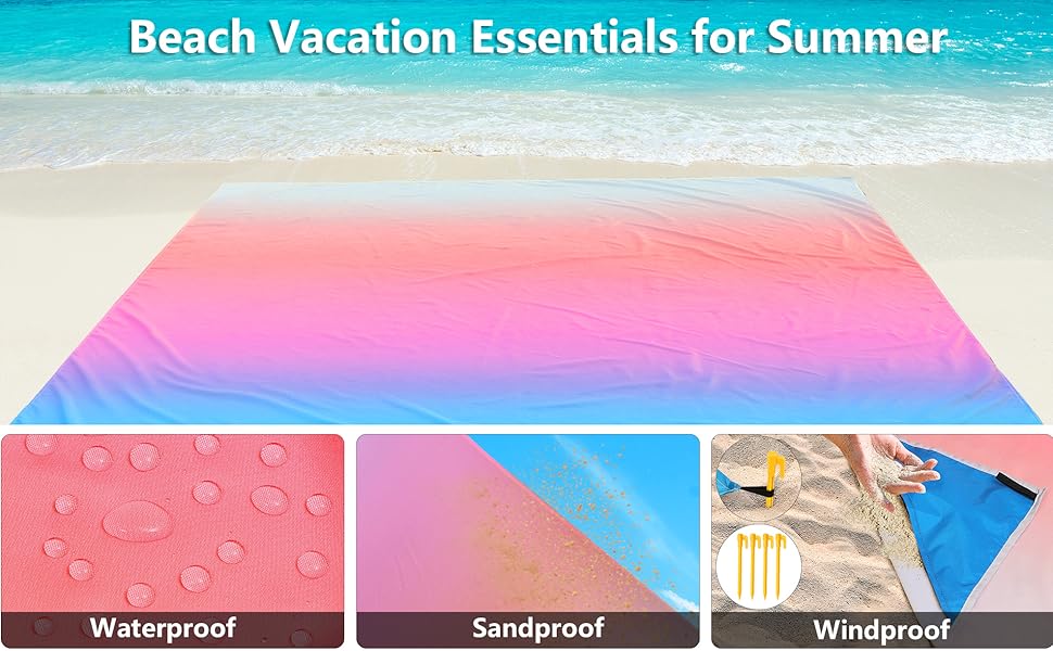Beach Blanket Waterproof Sandproof
