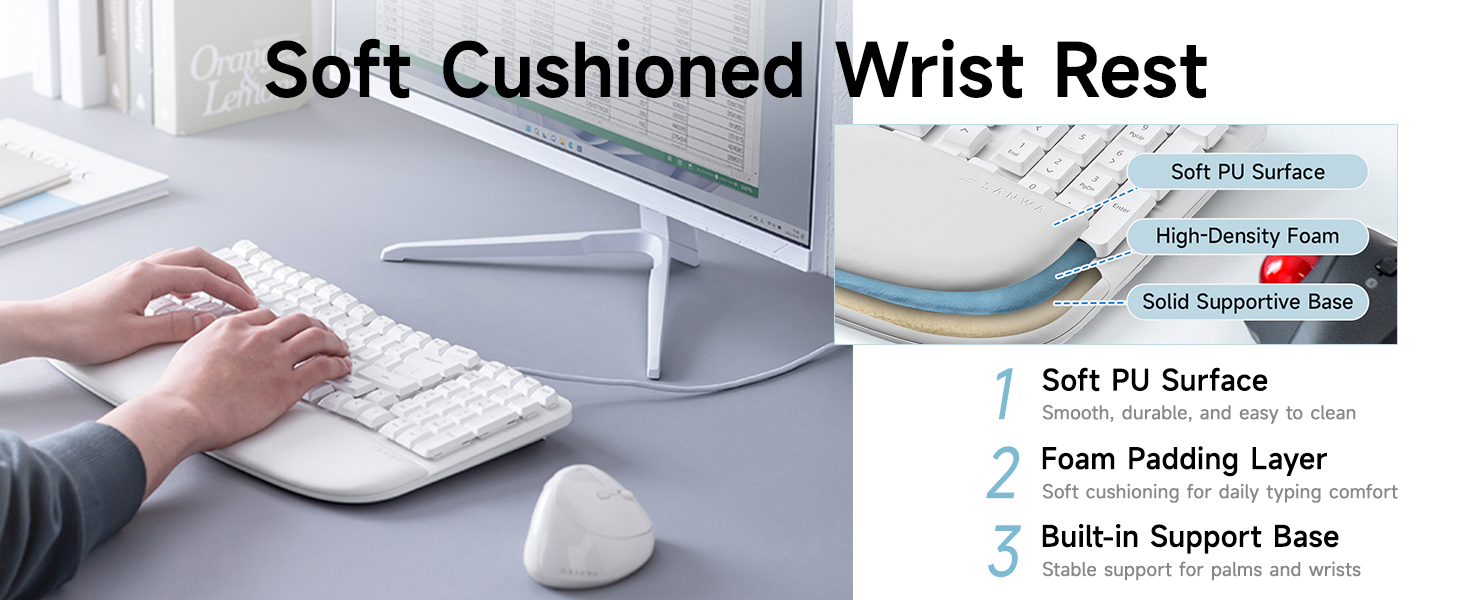 keyboard with wrist rest