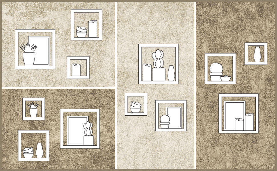 melannco square cube shelves