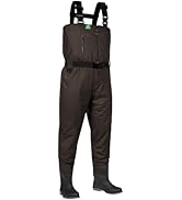 Ghosthorn Chest Waders for Men Women with Insulated Boots Nylon/PVC Waterproof Fishing Waders Boo...