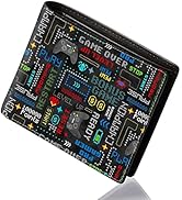 Teen Boys Wallet - Cool Wallet for Boys Video Game Design Slim Leather Bi-Fold Wallets with Coin ...