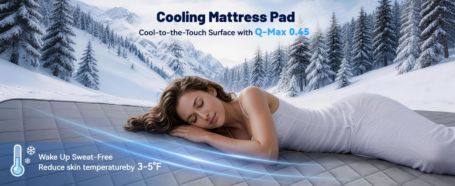 Cooling Mattress Pad for Hot Sleepers Noiseless Mattress Protector