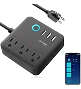 GHome Smart Plug Power Strip, WiFi Surge Protector Work with Alexa Google Home, Smart Outlets wit...