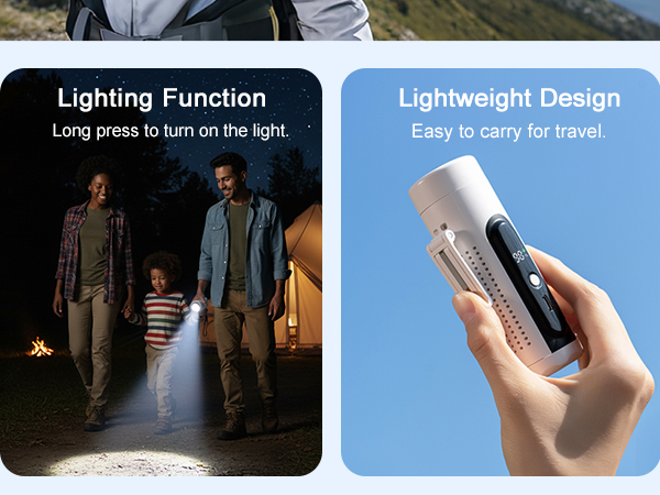 Summer travel assistant with lighting function