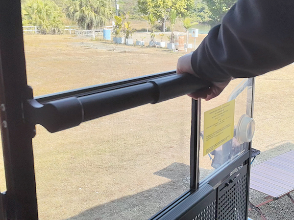 rv screen door handle grab bar