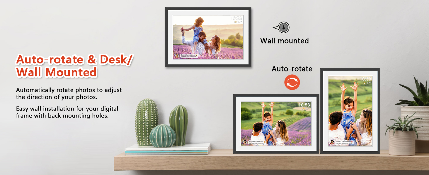 32GB FRAMEO 10.1 Inch Smart WiFi Digital Photo Frame