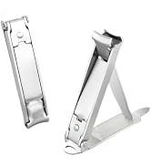Folding Nail Clippers Portable Nail Clippers with File, Ultra Sharp, Travel Size, Keychain Clippe...