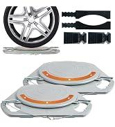AUTOSOLO Low Profile Wheel Alignment Turn Plates 1 Inch Drive-On Deck with 1 Inch Lateral Slip - ...