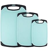 KLEX EcoWheat Cutting Board for Kitchen (Set of 3), BPA Free Food Safe Wheat straw PP material, 3...
