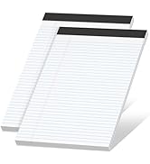 Legal Pads 8.5 x 11 inch Notepad, 2 Pack White Note Pads 8.5'' x 11'' for Work, Double-Side Print...