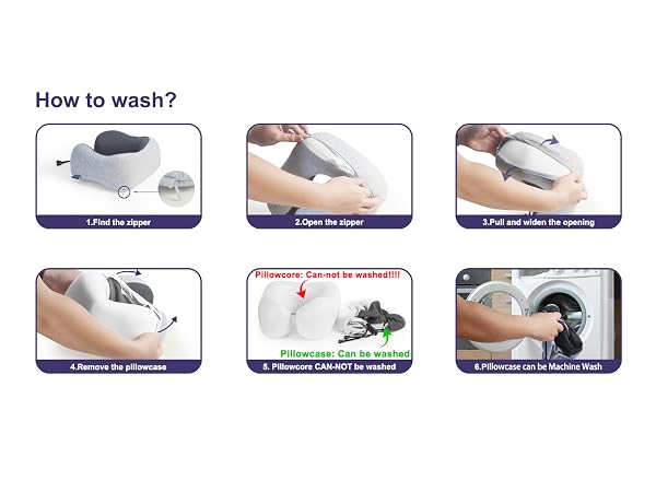 napfun travel pillow - how to wash