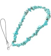 Elurent Handmade Natural Gemstone Beaded Phone Charm Strap, Crystal Stone Wrist Lanyard for Cell ...
