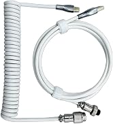 USB C Coiled Keyboard Cable - Gaming Keyboard Coil Cord ,Custom Type Braided Mechanical Keyboard ...