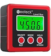 Neoteck Digital Angle Finder, Backlight LCD Digital Angle Gauge Protractor Inclinometer Bevel Box...