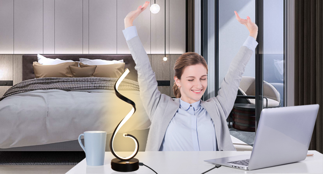 spiral table lamp