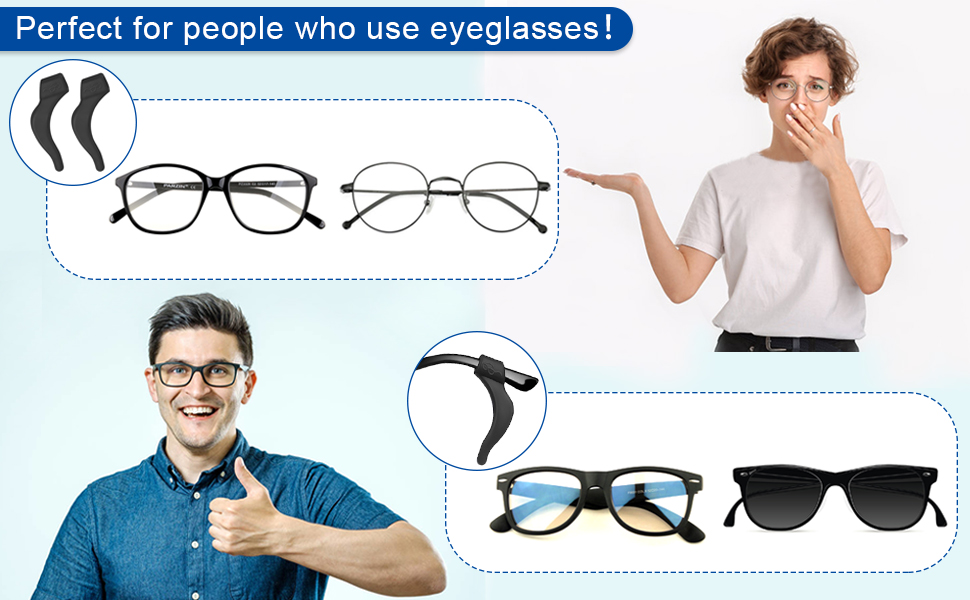 Eyeglasses ear grips