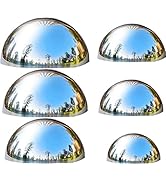 Nerien Gazing Ball, Stainless Steel Garden Mirror Globe, Polished Ornament Sphere, Hollow Floatin...