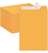 ACSTEP 100Pack Manila Envelopes 9x12 Big Brown Kraft Catalog Vanilla Envelopes Self Seal for Mailing