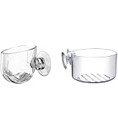 WNHNO 2Pcs Transparent Acrylic Aquatic Plant Cups with Suction - Aquarium Decoration 2 Shapes for...