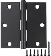 30 Pack Black Door Hinges 3.5 inch Square Corner Matte Black Hinges for Doors 3 1/2