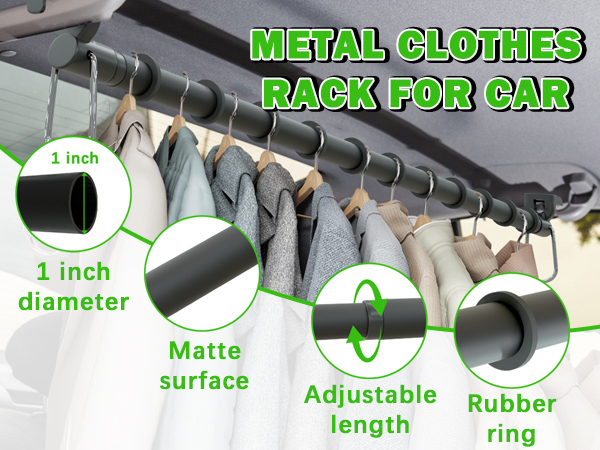 clothes rack rod for car