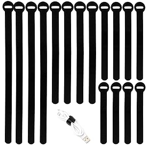 Black Reusable Fastening Cable Ties