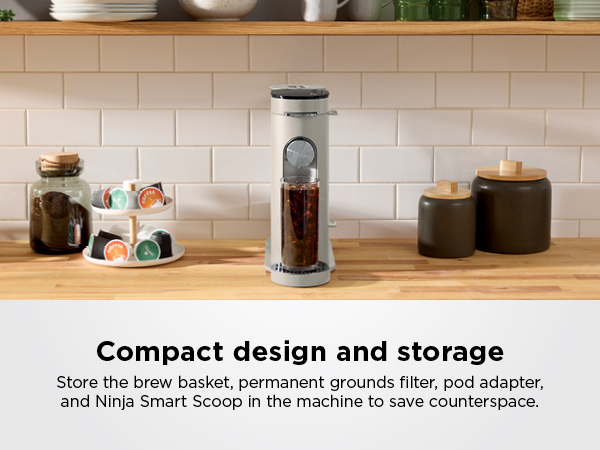 On-the-go coffee Removable reservoir Compact design