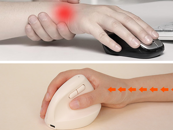Ergonomic Vertical Wireless Mouse