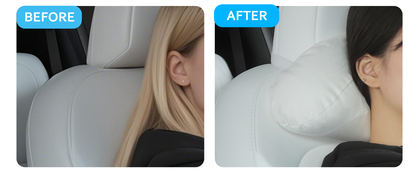 tesla model y neck pillow white tesla model y juniper neck support tesla model y pillow head rest