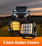 WOLFBOX 5 Inch LED Pods with True Power Lumens - Professional Off Road Lights with Amber DRL Spot...