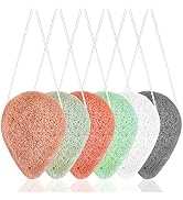 6 Pack Natural Konjac Facial Sponges, findTop 6 Colors Konjac Facial Sponges for Gentle Face Clea...