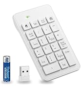 Wireless Number Pad with Battery, Enhanced Efficiency with 23 Keys Numeric Keypad Upgraded Versio...