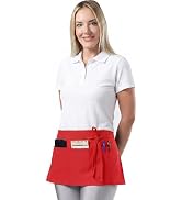 TOSHE Waist Apron with 3 Pockets Waterdrop Resistant Premium Cotton Waitress Apron 10 Color Optio...