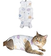 ANWA Cat Recovery Suit - Breathable Cat Surgery Recovery Suit Female, Cat Spay Recovery Suit Fema...