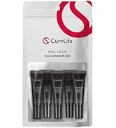 CurvLife Nail Tips Semi Solid Nail Glue 2g (5pcs) - Super Strong, Soft Glue Gel Quick Drying Adhe...