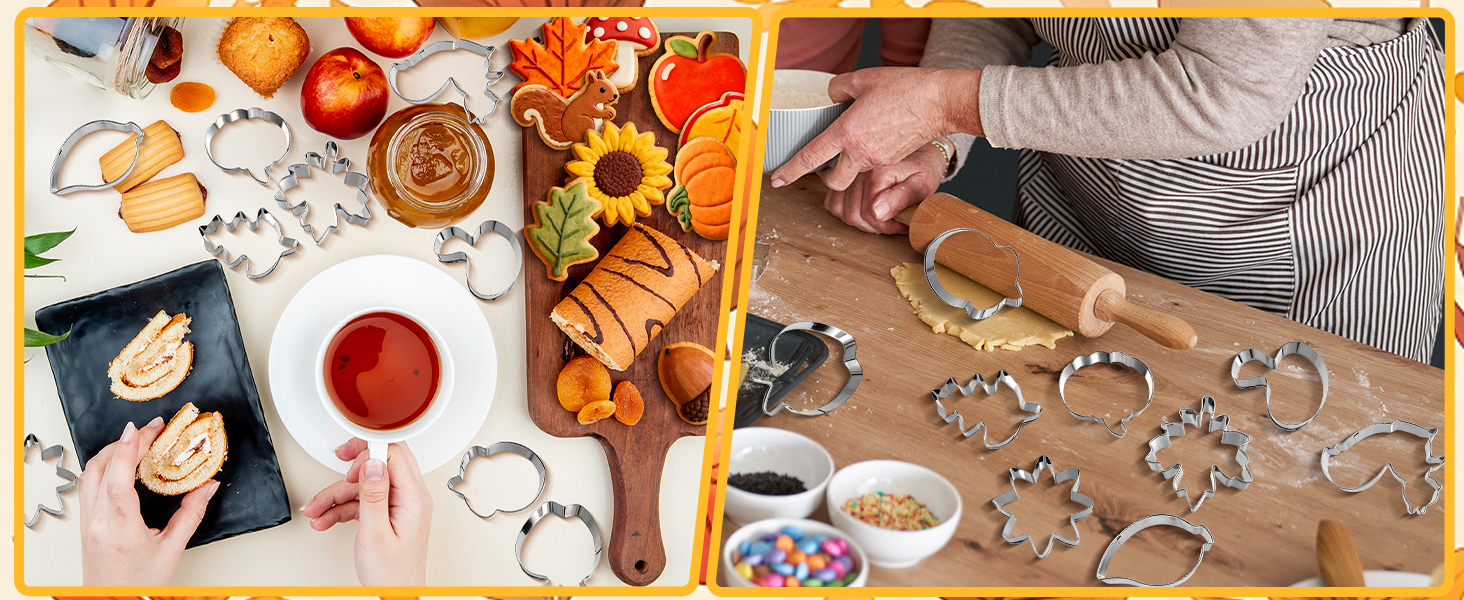 9 Pieces Fall Cookie Cutters Set