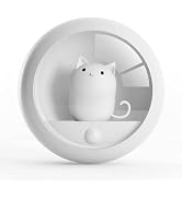 Attivolife Cat Magnetic Motion Sensor Light, Rechargeable Locker Night Lamp Dimmable, Warm White ...