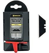 Berkling Utility Knife Blades 100 PCS With Dispenser, SK2H Laser Sharpened Hardened Black Carbon ...