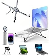 miley Portable Foldable Laptop Stand for Desk,Foldable Ergonomic,8-Level Height,with 13–17" Lapto...